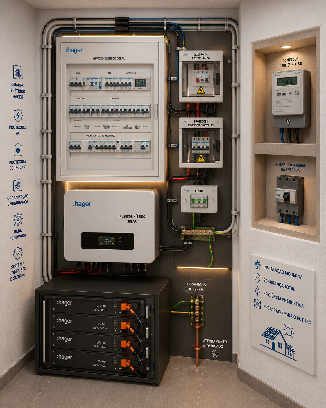 Quadro geral & inversor híbrido